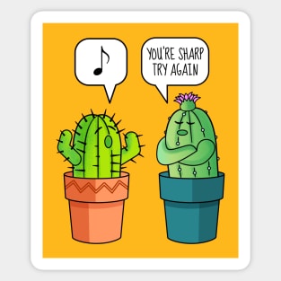 Sharp Singing Cactus Sticker